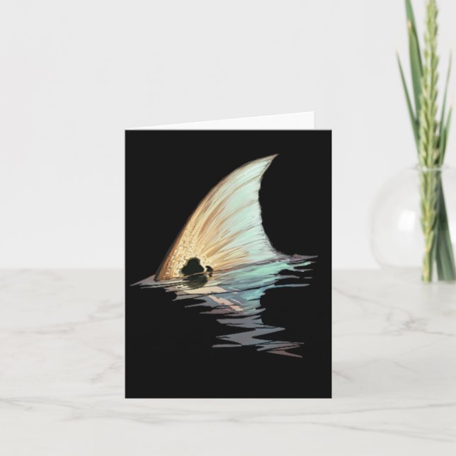 Tailing Redfish Redfish Tail Red Drum Fish Shirt  Card (Front)