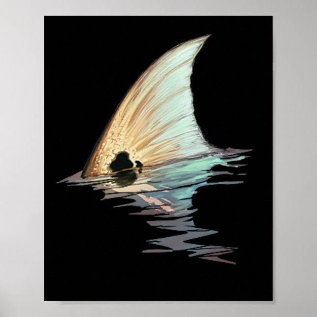 Tailing Redfish Redfish Tail Red Drum Fish Shirt  Poster (Front)