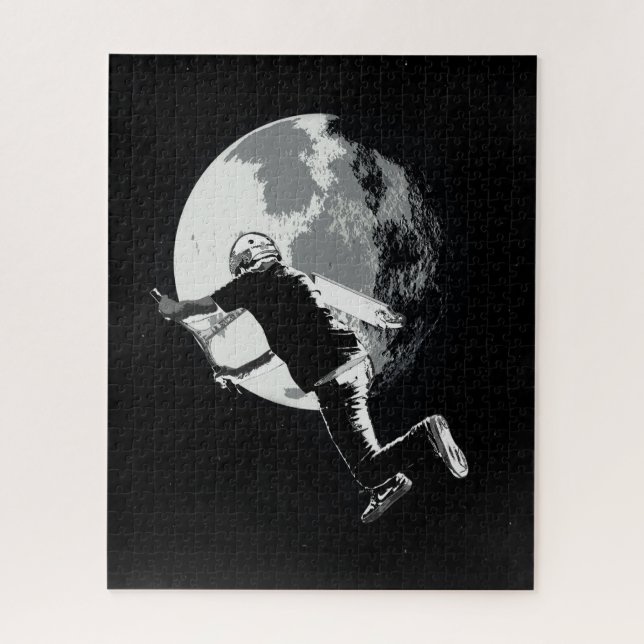 Tailing the Moon - Tail-whip Scooter Stunt Jigsaw Puzzle (Vertical)