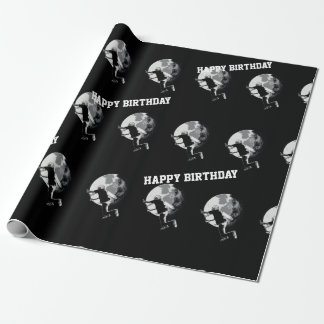 Tailing the Moon - Tail-whip Scooter Stunt Wrapping Paper