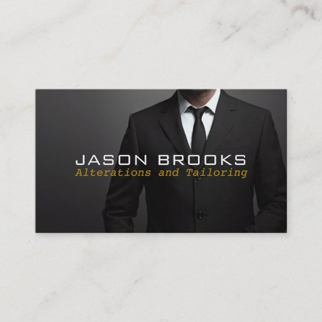 Tailor Alterations, Tailoring, Seamstress Business Card (Front)