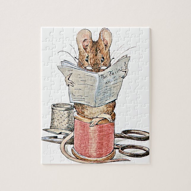 Tailor Mouse on Spool of Thread Jigsaw Puzzle (Vertical)