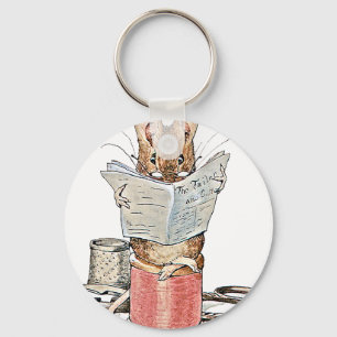 Tailor Mouse on Spool of Thread Key Ring