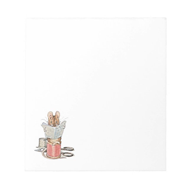 Tailor Mouse on Spool of Thread Notepad (Front)