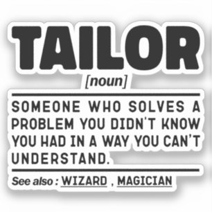 Tailor Noun Definition Sewing Lovers Sarcastic