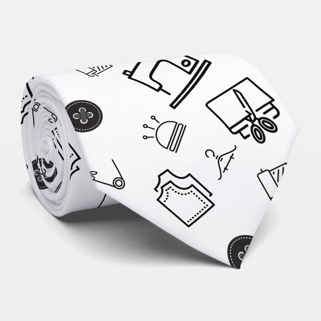 Tailor Profession Dad  Tie (Rolled)