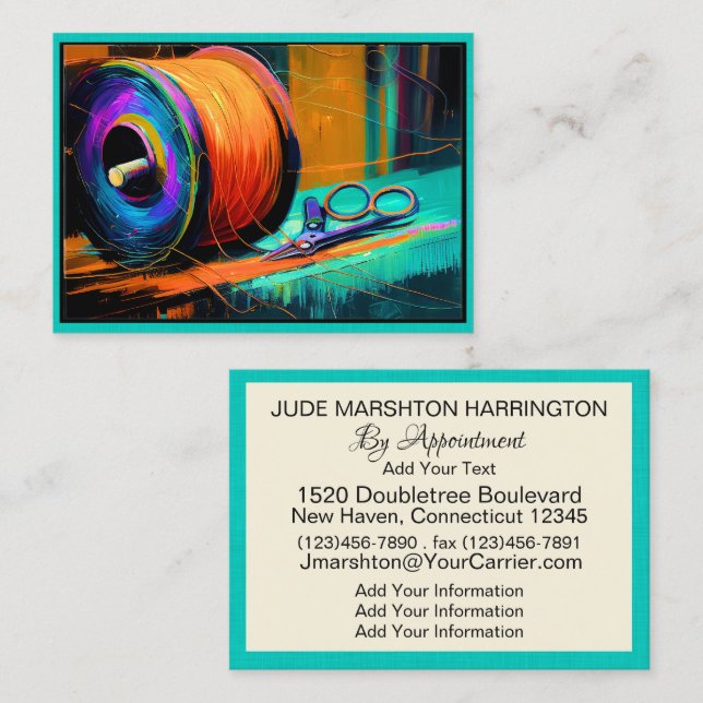 Tailor, Seamstress Business Card  (Front/Back)