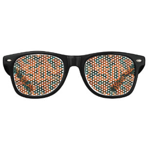 Tailored Orange Lilies Petal Boho Birthday Retro Sunglasses