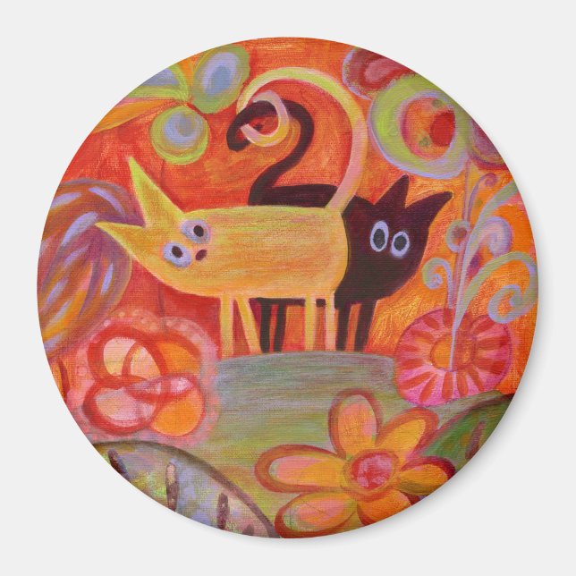 Tails and Cats Magnet (Front)