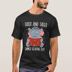 Tails And Tales Summer Reading Reader Elephant T-Shirt