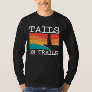 Tails On Trails Black Great Dane Dog Hiking T-Shirt