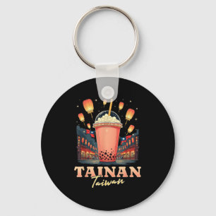 Tainan Taiwan Boba Bubble Tea Taiwanese Souvenir  Key Ring