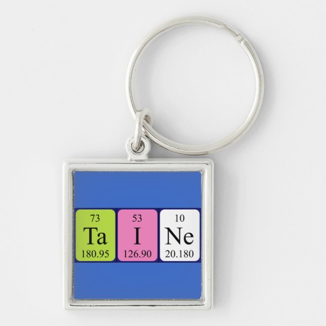 Taine periodic table name keyring (Front)