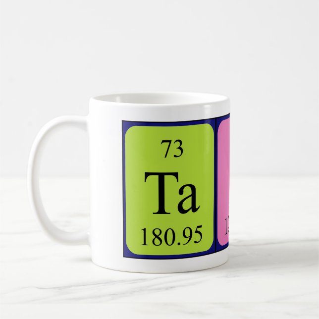 Taine periodic table name mug (Left)