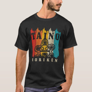 Taino Boriken Vintage Retro Sun Puerto Rico Taina T-Shirt