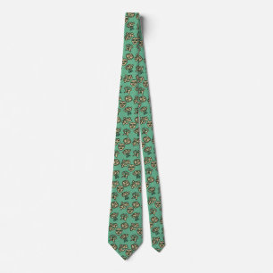 Taino Masks tie green