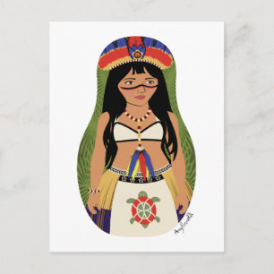 Taíno of Boriken, Puerto Rican Matryoshka Postcard