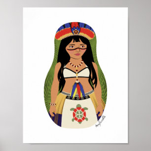 Taíno of Boriken, Puerto Rican Matryoshka Poster