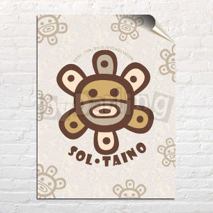 Taino Sun Puerto Rico Wall Art Download Poster