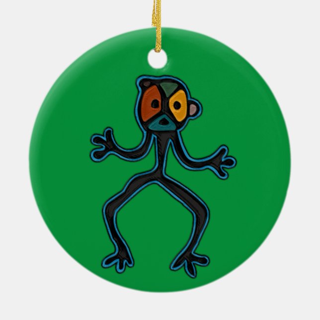 Taino Symbol Circle Ornament (Back)