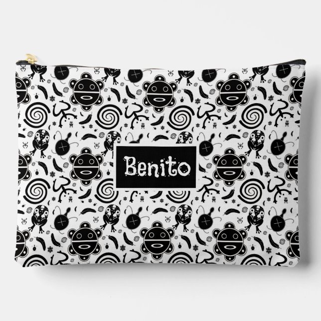 Taino Symbols Puerto Rico Culture Accessory Pouch (Front)