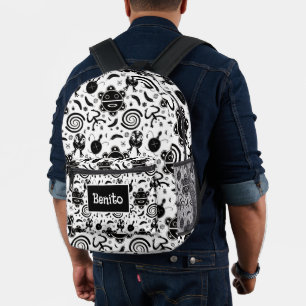 Taino Symbols Puerto Rico Culture Printed Backpack