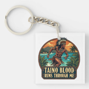 Taino Warrior Puerto Rico Indigenous Caribbean Key Ring