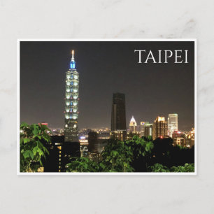 taipei 101 skyline postcard