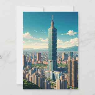 Taipei 101 Taiwan Holiday Card