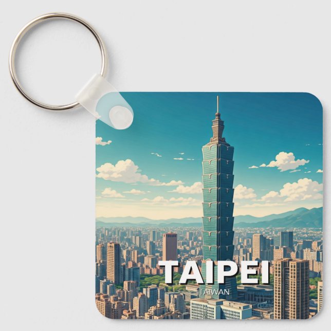Taipei 101 Taiwan Key Ring (Front)