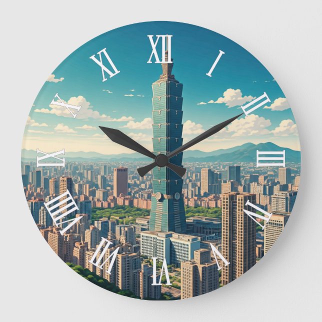 Taipei 101 Taiwan Large Clock (Front)