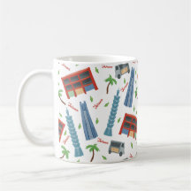 Taipei 101 Taiwan Seamless Pattern Classic Mug