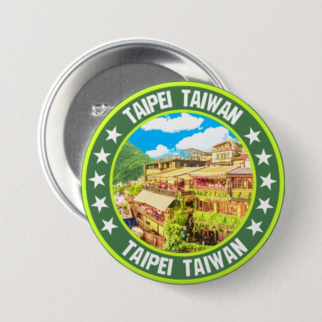 Taipei                                             7.5 cm round badge (Front & Back)