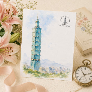 Taipei China Famous Iconic Landmark   Travel Postcard
