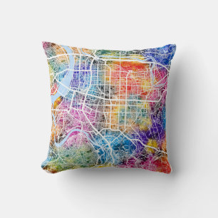 Taipei City Taiwan City Map Cushion