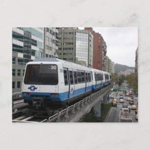 Taipei Metro leaving Liuzhangli station, Taipei Postcard
