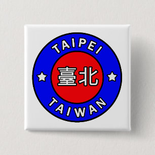 Taipei Taiwan 15 Cm Square Badge