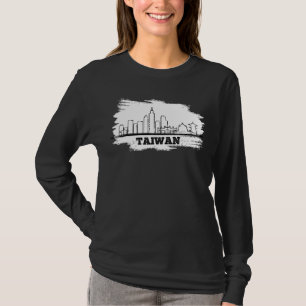 Taipei Taiwan Skyline Support For Taiwan I Love Ta T-Shirt