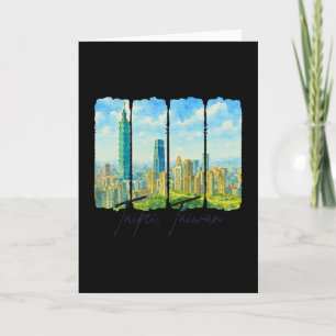 Taipei Taiwan Travel Brushstroke Meet Me In Taipei Card
