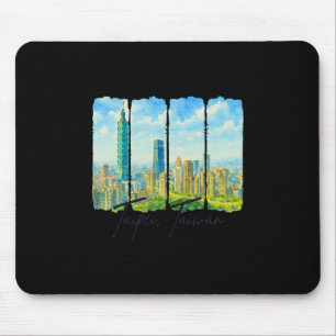 Taipei Taiwan Travel Brushstroke Meet Me In Taipei Mouse Pad