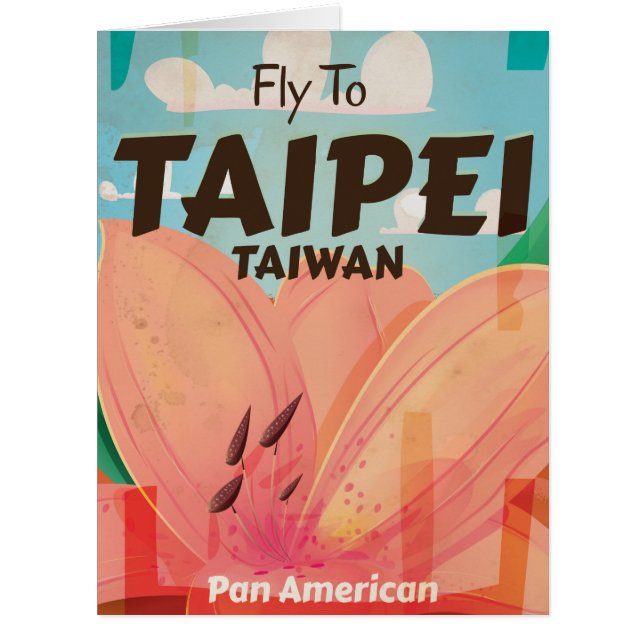 Taipei, Taiwan Vintage Travel Poster (Front)