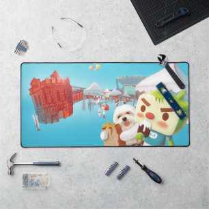 Taipei Ximen Red House: Iron T. & Smile Pup Desk Mat