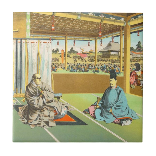 Taira No Shigemori japanese shogun historical art Tile (Front)