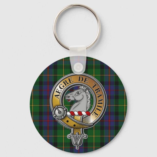 Tait Tartan & Badge Key Ring (Front)