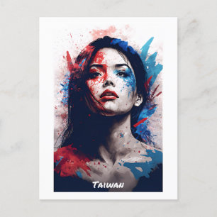 Taiwan Abstract portrait Postcard - World of Women