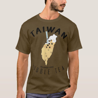 Taiwan Bubble Tea Funny Bubble Tea Taiwan Map BOBA T-Shirt