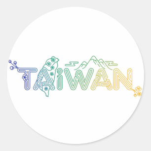 TAIWAN CLASSIC ROUND STICKER