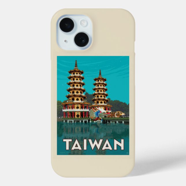 Taiwan | Dragon And Tiger Pagodas Case-Mate iPhone Case (Back)
