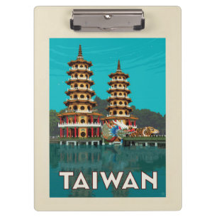 Taiwan   Dragon And Tiger Pagodas Clipboard
