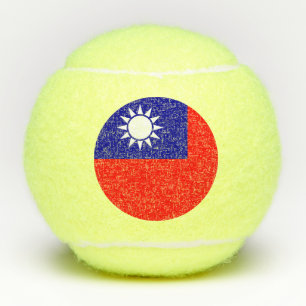 Taiwan Flag 台灣國旗 Republic of China, Táiwān Guóqí  Tennis Balls